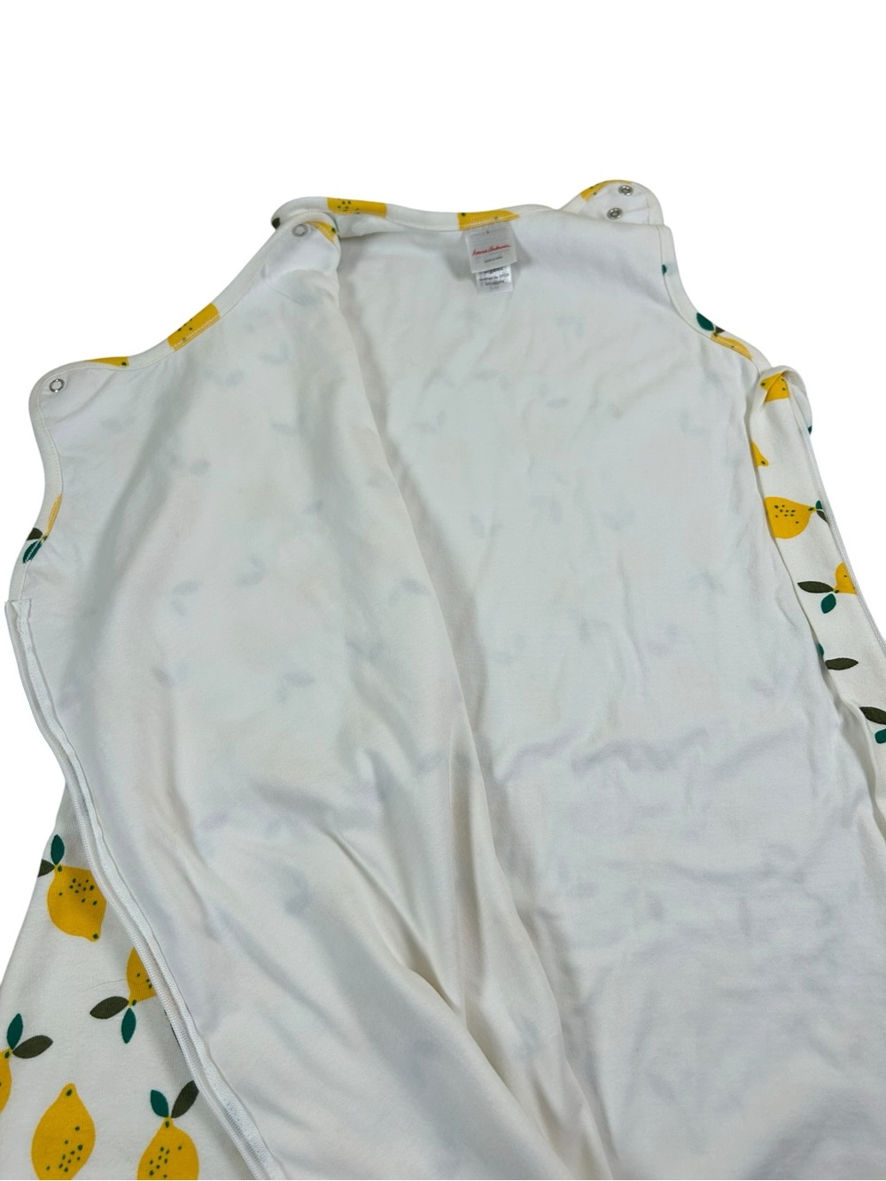 HANNA ANDERSSON Sleeveless Organic Cotton Lemon Print Sleep Sack Size L 18-24M - Picture 8 of 14